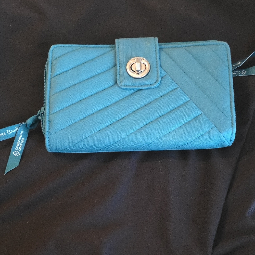 Vera Bradley Teal Quilted Wallet